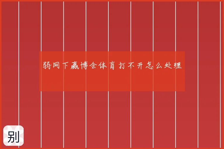 弱网下赢博会体育打不开怎么处理